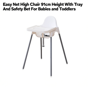Silla alta Easy Net de 91 cm de altura con bandeja y cinturón de seguridad para bebés y niños pequeños - Product Image 2
