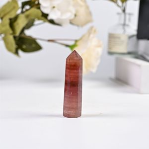 Tour de cristal de quartz fraise naturel de haute qualité pour la méditation et la guérison - Artisanat de cristal haut de gamme - Product Image 6