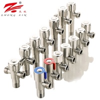 Robinet d'arrêt d'angle pour toilettes 1/2 201ss en acier inoxydable, filetage femelle haute température OEM, vanne hydraulique générale ZX