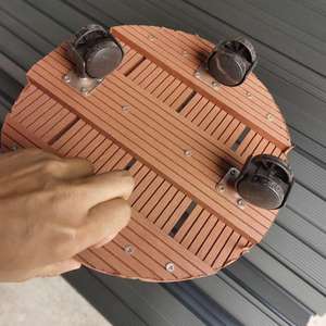 Nouveau design en plastique <span class=keywords><strong>carrelage</strong></span> extérieur conceptions wpc Pot de fleur base ceinture poulie base bricolage sol wpc carreaux de patio extérieur - Product Image 2