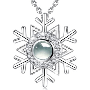 925 plata esterlina <span class=keywords><strong>te</strong></span> amo memoria 100 Idioma nano proyección colgante collar - Product Image 1