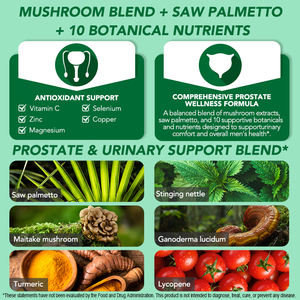 Acentiallabs admite cápsulas saludables para la función de la vejiga, tratamiento de próstata, extracto de mezcla de <span class=keywords><strong>hongos</strong></span>, cápsulas para la salud de la próstata - Product Image 3