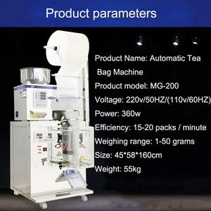 Machine d'emballage multifonctionnelle la <span class=keywords><strong>moins</strong></span> chère pour sachets <span class=keywords><strong>de</strong></span> thé et épices, avec fonction <span class=keywords><strong>de</strong></span> pesage - Product Image 3