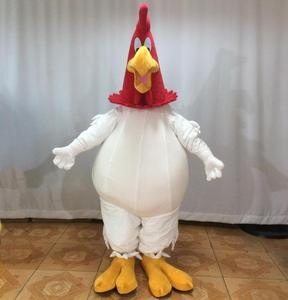 Hola gallo bianco del costume della mascotte/foghorn leghorn costumi della mascotte per la vendita - Product Image 1