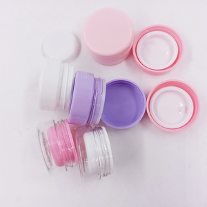 Plastik Kosong 5G 10G 15G Cute Perjalanan Merah Muda Kecil Sampel Lip Balm Wadah Kulit Perawatan Wajah Krim Lotion Kosmetik PP <span class=keywords><strong>Jar</strong></span> Set - Product Image 4