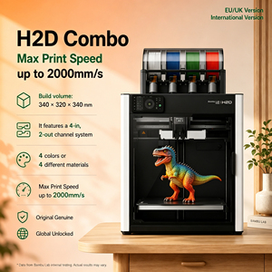 Versión Global Bambu H2D Internacional Desbloqueado de Fábrica, Control Remoto por Teléfono con WiFi en la Nube, Impresora 3D A2L/P1SC/P2SC/H2SC/H2D/H2C - Product Image 1