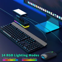 Mindpure - Hub USB 3.0 de 7 Puertos con Control de Luz RGB, Interruptores Individuales de Encendido/Apagado, Adaptador Divisor de Datos con Alimentación de 5V 2A