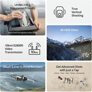 DJI <span class=keywords><strong>Mini</strong></span> 3 Bay Hơn Combo Trọng Lượng Nhẹ 4K Máy Ảnh Drone Cho Người Lớn 38-Min Thời Gian Bay 32800ft Truyền Video Dọc - Product Image 2