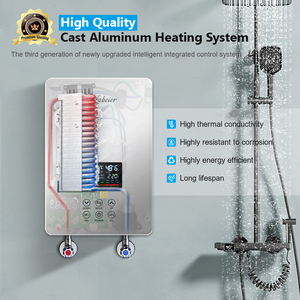 เครื่องทำน้ำอุ่นไฟฟ้าแบบทันที 8000W ไม่มีถังเก็บน้ำ 220V ควบคุมด้วยระบบสัมผัสอัจฉริยะ หน้าจอกระจก 6 โหมดอุณหภูมิที่ปรับได้ พร้อมหน้าจอแสดงพลังงาน - Product Image 6