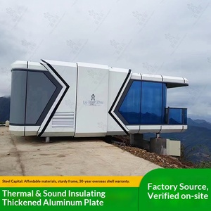 Capsules de sommeil de célébrités d'Internet, cabine de site touristique, capsule spatiale modulaire mobile, style nordique, lumière cachée, luxe préfabriqué - Product Image 1