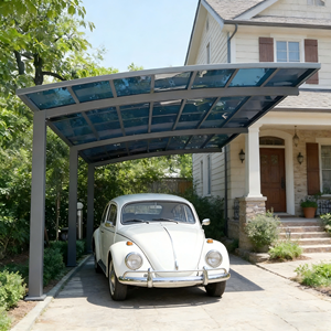 Abri de voiture / <span class=keywords><strong>Kit</strong></span> de garage 6m x 6m / Ensemble de <span class=keywords><strong>carport</strong></span> / Métal / Aluminium / Polycarbonate / Double <span class=keywords><strong>carport</strong></span> - Product Image 5