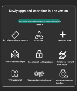 डिजिटल स्क्रीन के साथ लेजर टेप माप उपकरण 16 फीट मापने वाला टेप क्षेत्र वॉल्यूम फीट/इंच/इन/मीटर दूरी मीटर का उन्नयन करें - Product Image 5