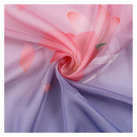 Tela de Chifón 100% Poliéster Ecológica, con Estampado Degradado y Efecto Arrugado, para Forro de Falda Hanfu Estilo Chino, Primavera-Verano