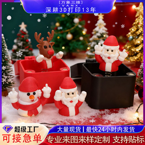 <b>Christmas</b> Reindeer Figurine In <b>Box</b> Animated Surprise Toy For Holiday Decoration Living Room Gift - Product Image 4