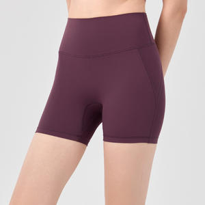 Женские бесшовные шорты для йоги с высокой талией, эффектом обтягивания и подтяжки ягодиц, цельные, без трусиков, спортивные штаны - Product Image 4