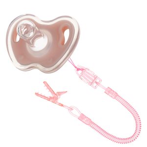 Vente en gros OEM Sucette en silicone sans BPA Sucette tout silicone pour bébé Boîte en PP <span class=keywords><strong>avec</strong></span> chaîne anti-chute 9563 - Product Image 3