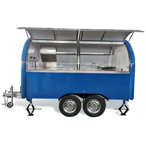 Usine mobile pied rapide concession extérieure BBQ remorque de nourriture/camping-car camion de nourriture mini bar kiosque pizza cuisine chariot de nourriture avec CE