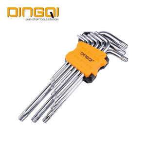 DingQi Set di 9 Chiavi Esagonali Torx Extra <span class=keywords><strong>Lunghe</strong></span> Personalizzate con Trattamento Superficiale in Zinco - Product Image 6