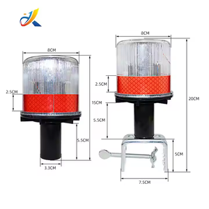 Luce solare solare a Led lampeggiante a cono di traffico - Product Image 3