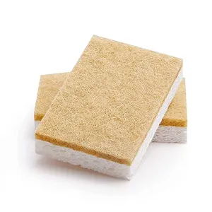 100% Natuurlijke Schuursponsje Biologisch Afbreekbare Herbruikbare Sisal Spons Huishoudelijke Mesh Wassen Schoonmaken Cellulose Spons Producten Voor Keuken