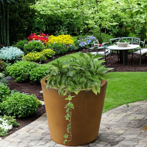 Grand pot à plantes en acier corten assemblé pour l'extérieur, pot à fleurs de jardin personnalisé, décoration écologique - Product Image 5