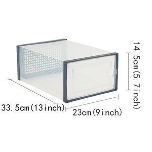 Clear <strong>Plastic</strong> Foldable Shoe Rack Stackable Sneaker Container <strong>Bin</strong> Holder for Closet Space Saving for Wardrobe <strong>Storage</strong> - Product Image 2