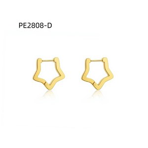 Pendientes de aro Amy Amy Star de aleación de zinc, joyería de moda para mujer, regalo PE2808 - Product Image 3