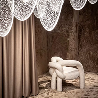 Fauteuil individuel en tissu, design italien moderne, luxueux, modulaire, durable, confortable, écologique, avec pieds en bois, pour salon, hôtel, villa