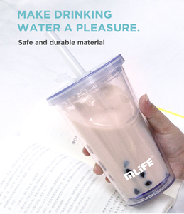 Custom Logo 24 oz Acrylic <strong>Tumbler</strong> 16 oz Bulk Reusable Clear White Double Wall Cup Lid <strong>Straw</strong> Boba Cold Beverages 12 oz Great Gift - Product Image 5