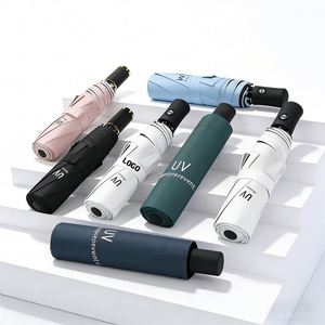 Hot Sale Wholesale Full Automatic Custom Logo 3 Fold Umbrella for the Rain - Product Image 1