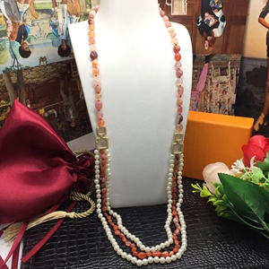 Precio barato 2023 nuevos collares largos de joyería de perlas de concha de moda de piedra natural para mujeres - Product Image 6