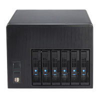 库存NAS存储服务器 6槽位 N95 N100 N150 CPU 双2.5G LAN 兼容TrueNAS Unraid PVE操作系统，用于备份云存储
