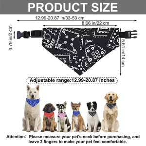 Collar Ajustable y Cómodo para Perros y Gatos, con Diseño a Cuadros, Babero, Corbata y Pañuelo Triangular - Product Image 4