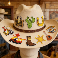 Patchs brodés Western Cowboy à thermocoller ou à coudre, motifs Cactus et Fer à cheval pour vestes, chapeaux et projets DIY