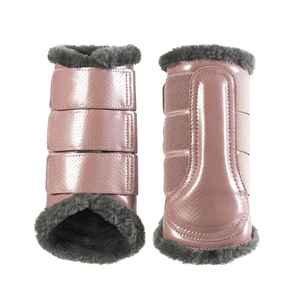 लक्जरी घोड़े के उपकरण घोड़े के जूते अनुकूलित निर्मित ऊनी लाइन वाले नकली चमड़े के ऊनी घोड़े के ब्रशिंग जूते - Product Image 6