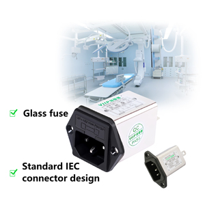 Ac 220V 10A IEC 320 C14 nam cắm 3-pin đen PCB bảng điều chỉnh Ổ cắm điện với bộ lọc RFI (LC RC mạng) EMC/EMI lọc kết nối - Product Image 4