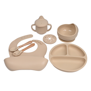 Ensemble d'alimentation pour bébé en <span class=keywords><strong>silicone</strong></span> certifié CE CPC, sans BPA, non toxique, avec tasse à bec verseur, pour l'autonomie alimentaire, vaisselle pour enfants - Product Image 6