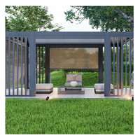 Pergola et pavillon de jardin modernes, motorisés, rétractables, en alliage d'aluminium, ajustables, bioclimatiques, faciles à assembler, résistants au vent