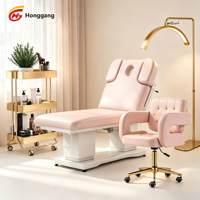 Table de massage entièrement électrique réglable, base en métal de luxe, couleur personnalisable, lit de spa pour salon de beauté