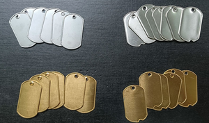 สร้อยคอขอบโค้งมนสแตนเลส304เปล่าป้าย ID ป้ายหยักสำหรับสุนัข - Product Image 6