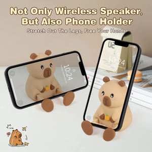 Ev ofis masası kız sevimli Capybara kablosuz hoparlör ile telefon standı hediye fikri HD ses taşınabilir Mini kablosuz hoparlör - Product Image 4