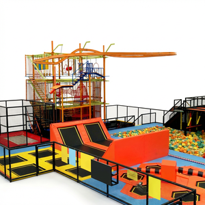 Aire <span class=keywords><strong>de</strong></span> jeux intérieure pour enfants, zone <span class=keywords><strong>de</strong></span> trampolines, parcours Ninja gonflable pour centre commercial, divertissement familial - Product Image 1
