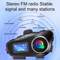Casque de moto Q58MAX avec écran LCD, partage de musique MP3, radio FM, fonction talkie-walkie, étanche IP65