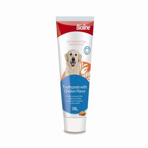 Dentifrice pour chiens Bioline Eco-Friendly au goût poulet pour <span class=keywords><strong>les</strong></span> soins dentaires des animaux de compagnie 100g - Product Image 1