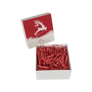 กล่องของขวัญคริสต์มาสสีขาวแบบส่วนตัว ของตกแต่งวันหยุด - Product Image 1