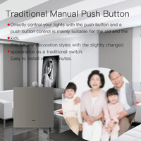 Interruptor de Pared Inteligente LangYeao Tuya WiFi+RF433 1/2/3 Gang, Control Remoto por Aplicación Smart Life, Compatible con Alexa y Google Home