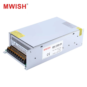 MWISH MS-1200-24 <span class=keywords><strong>1200W</strong></span> 24V 50A แหล่งจ่ายไฟส<span class=keywords><strong>ว</strong></span>ิตชิ่ง AC-DC กระแสสูง สำหรับระบบอัตโนมัติในอุตสาหกรรม จอแสดงผล LED เครื่องพิมพ์ 3 มิติ - Product Image 1