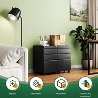 Meuble de classement mobile en métal à 3 tiroirs Letaya avec serrure à clé pour bureau et maison, organiseur de documents (lettres/format Légal/A4) (entièrement)
