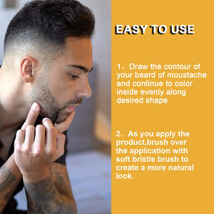 Penna per il riempimento della <span class=keywords><strong>barba</strong></span> copertura personalizzata ispessimento colore naturale trucco da <span class=keywords><strong>uomo</strong></span> riempitivo per matita da <span class=keywords><strong>barba</strong></span> a 4 punte per <span class=keywords><strong>uomo</strong></span> con pennello - Product Image 4