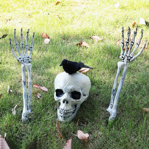Manos de esqueleto de plástico para Halloween, decoración de jardín, manos de hueso para insertar en el suelo, adornos espeluznantes para exteriores - Product Image 5